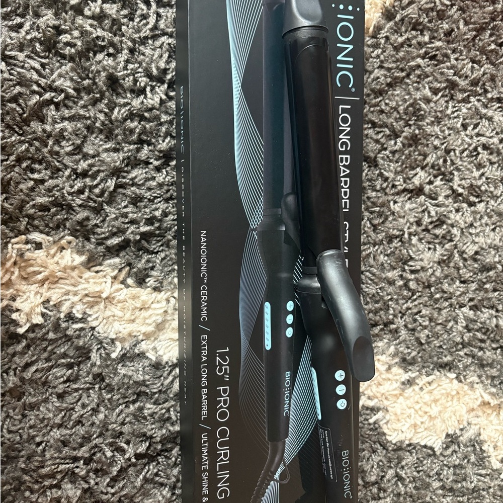 Bio Ionic Black Curling Iron 1.25